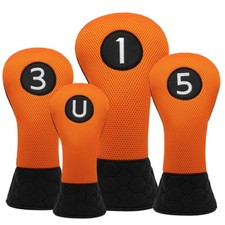 Orange Wood Golf Club Headcover Driver FW Rescue Head Cover Selection 135U Cover