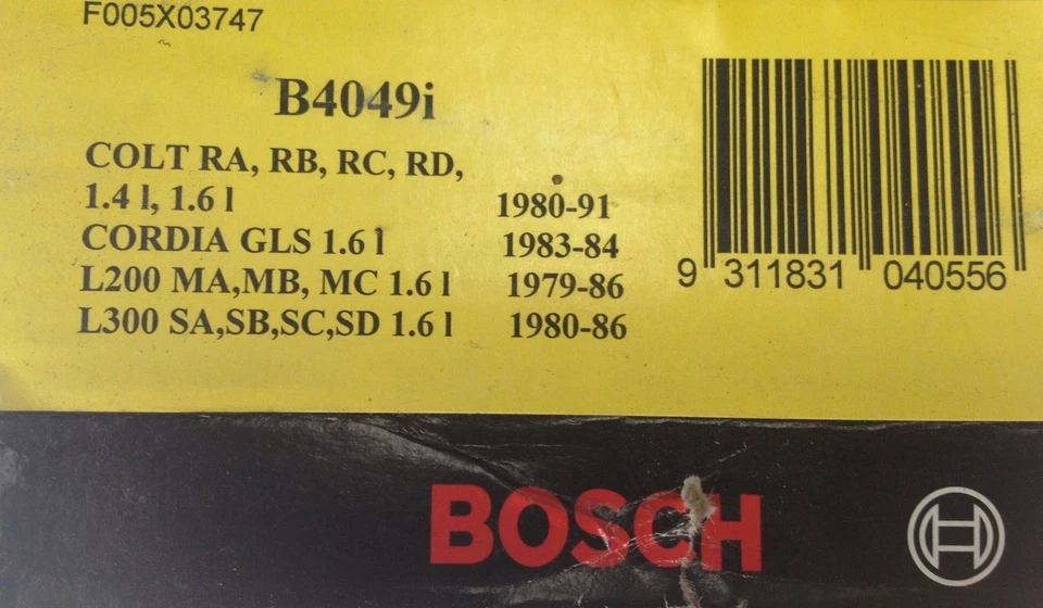 MITSUBISHI COLT RA RB RC RD 1.4 1.6 Litre 1980-91 SPARK PLUG & LEAD BOSCH - image 2 of 2