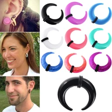 16PCS/Set Buffalo Bull Horn Stretching Taper Plug Spiral Ear Gauge Kit Tunnels