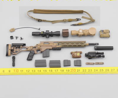 ES 26065S-C 1/6 Soldier US CAG Delta SRL Sniper Rifle Set Model