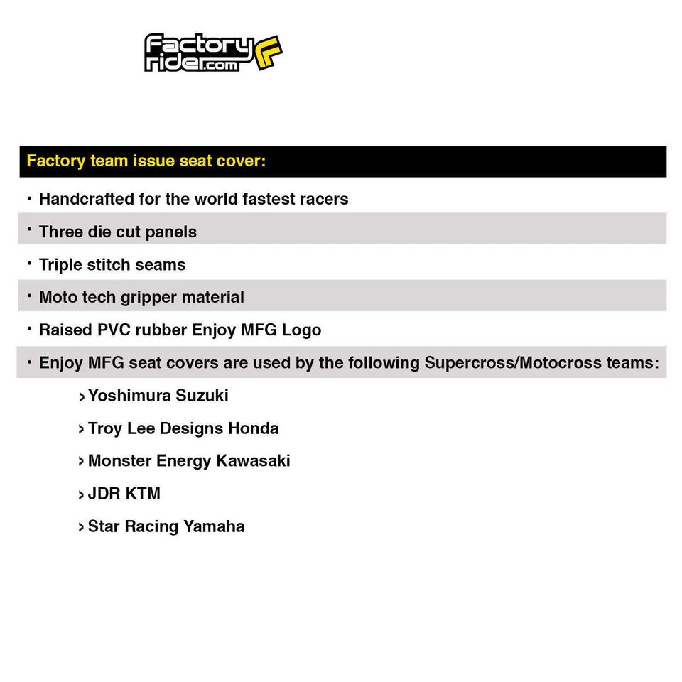 Funda de asiento KTM 50 2000-2001 de Enjoy MFG pinza naranja y negra #107 Foto 2 de 3