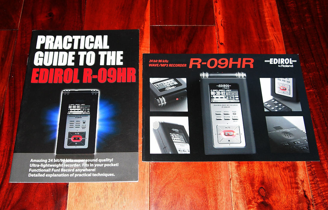 EDIROL R-09HR Roland wave mp3 recorder - guide manual booklet brochure prospekt