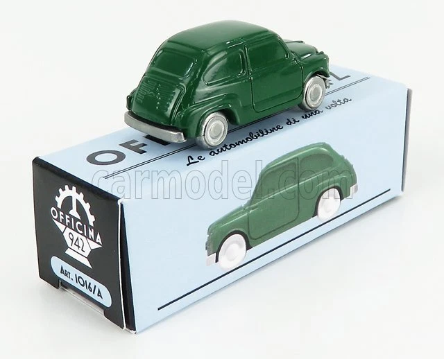 MODELLINO AUTO STATICO FIAT 600 1955 VERDE OFFICINA 942 MODELLISMO scala 1/76 - Immagine 2 di 4