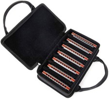 EASTTOP Harmonica Set of 7 10Holes harp Mouth Organ Blues Diatonic Harmonica Set