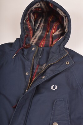 Fred Perry Portwood Jacket Parka Navy J7216-395 Size S | eBay