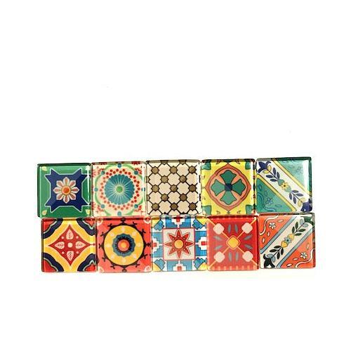 Spanish Inspired Glass Tiles 2.5cm - Mix 3 (HM) Mosaic Tiles Art Craft - Picture 2 of 2