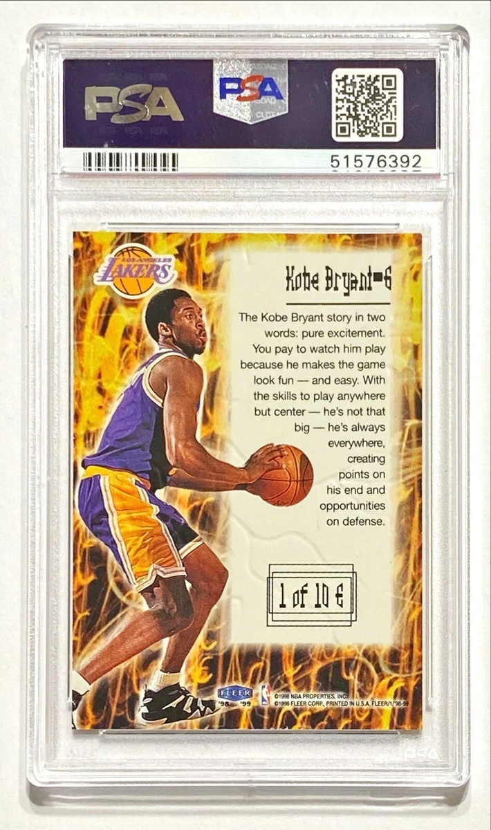1998-99 Fleer Tradition KOBE BRYANT #1 Electrifying Rare Insert PSA 9 Mint!