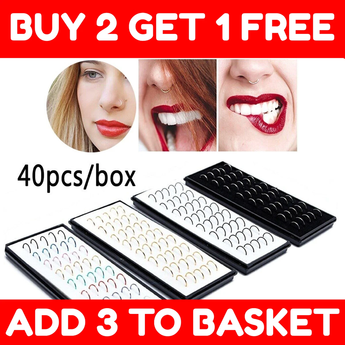 Nose ring shop and stud set