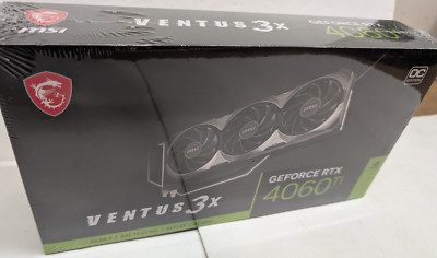 MSI nVidia GeForce RTX 4060 Ti  Ventus 3X 16GB GDDR6 OC Edition GPU SEALED NEW
