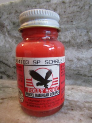 FLOQUIL POLLY SCALE RAILROAD MODEL PAINT 1oz 1 OUNCE - SP SCARLET