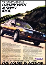 1987 Nissan Maxima SE Vintage Advertisement Print Art Car Ad J257