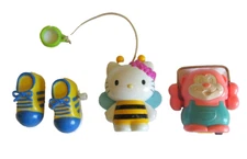 Vintage Wind Up Toys: Hello Kitty Bumble Bee, Jump Rope Monkey & Walking Shoes