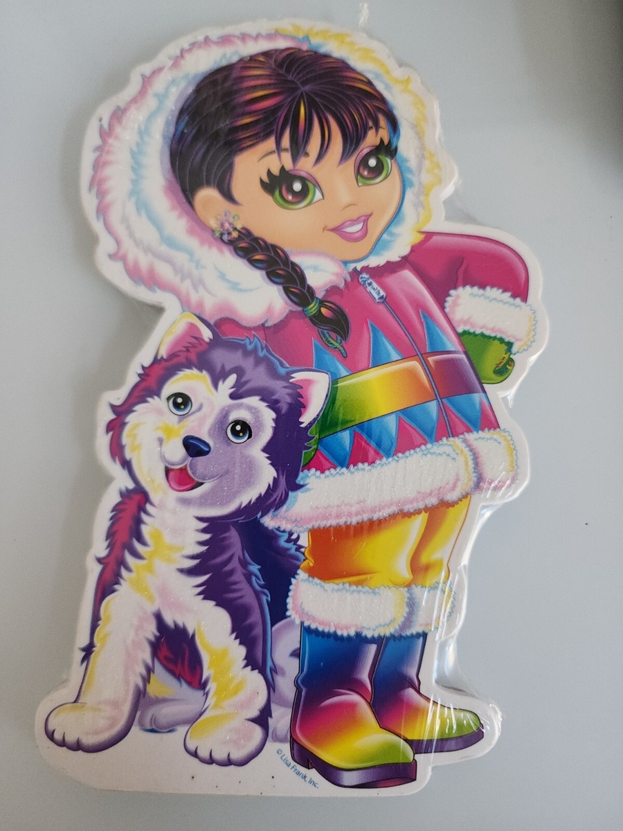 New Lisa Frank Fun Shape Mini Notepad Eskimo Girl Husky | eBay