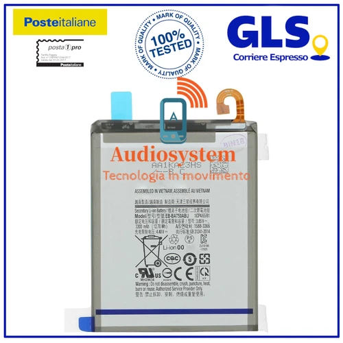 BATTERIA per SAMSUNG GALAXY A10 SM-A105 / A7 2018 SM-A750 3300MAH PARI ORIGINALE