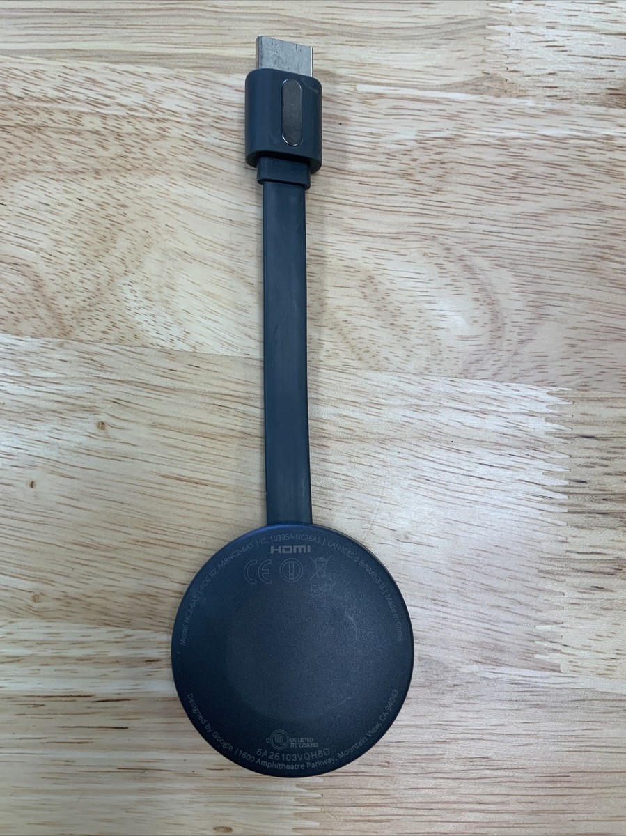 Google Chromecast Model NC2-6A5, HDMI Black 2nd Gen 1080p