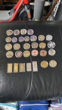 Collection Of 999 Gold Plated coins And Bars In Protective Cases 