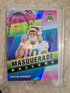 2021 Mosaic Masquerade Ballers Justin Herbert Prizm #MB-5 Case Hit
