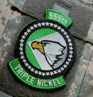 USAF-Europe FIGHTING FALCON F-16 velkrö PATCH: 555th TRIPLE NICKEL
