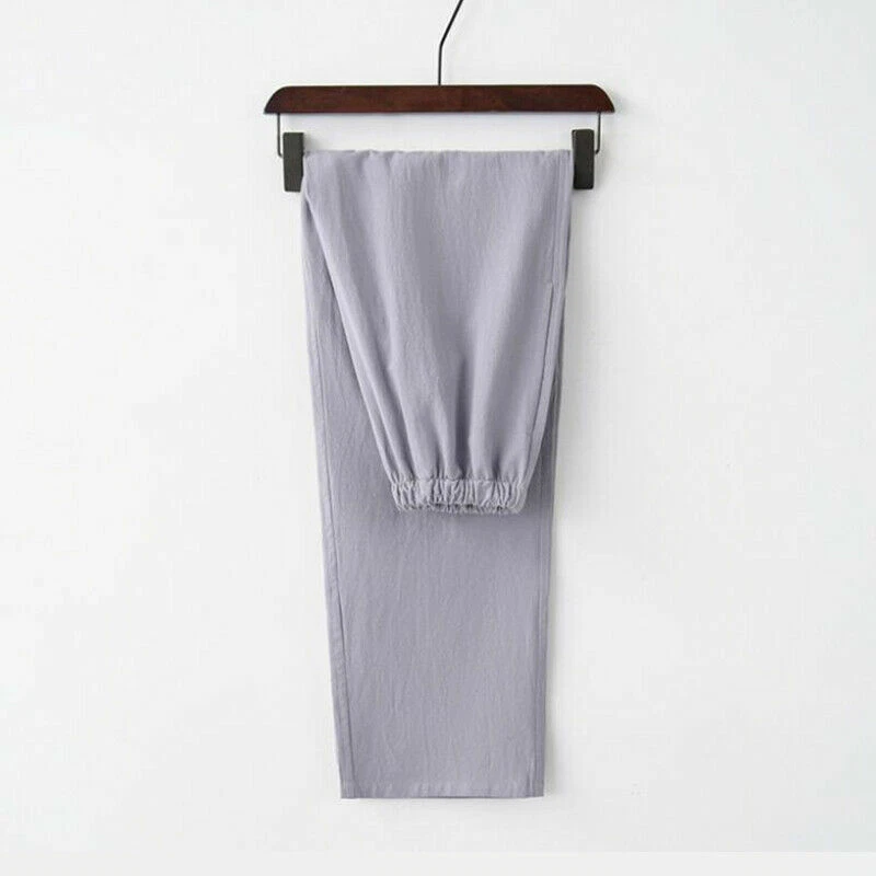 Pantalones Bruce Lee Kung Fu Wing Chun Artes Marciales Tai Chi Pantalones Lino Informales Hombres Foto 4 de 4