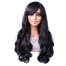 New Women Synthetic Wavy Wig Lady Long Full Wavy Curly Hair Party Cosplay Wigs