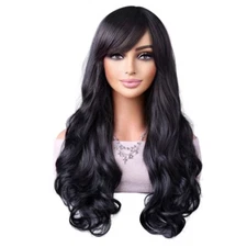 New Women Synthetic Wavy Wig Lady Long Full Wavy Curly Hair Party Cosplay Wigs