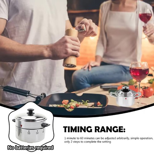 Kitchen Timer Mechanical Timer Kitchen Cooking Countdown Reminder Time-j - Picture 4 of 4