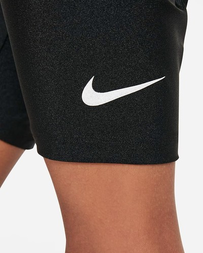 Nike Girls Convertible High Waist Black Spandex Shorts Size 4 - Picture 3 of 6