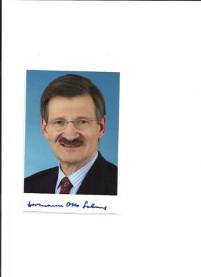 Hermann Otto Solms - Wolfgang Bosbach - 2 Autogramme auf 1 Karton geklebt -LESEN