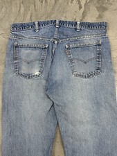 70s Vtg Levi  s Orange Tab Light Distressed Talon Zipper Denim Jeans 36x31