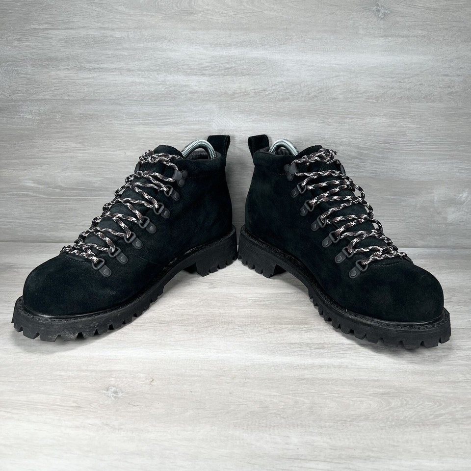 Eddie Bauer K6 Hiking Boots Womens 8 Black Suede Leather Mountaineering