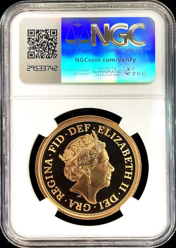 2018 GOLD GREAT BRITAIN 849 MINTED 5 POUND SOVEREIGN SAPPHIRE PRIVY NGC PF 67 UC - Picture 2 of 2