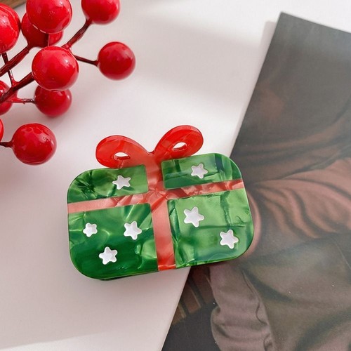 Christmas Series Acetic Acid Hair Claw Medium Size Gift Box Shark Clip - Picture 17 of 18