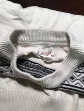 CAT JACK Boys L 12/14 Light Beige Tribal Pattern Dressy Long Sleeve Sweater