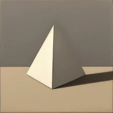 Medium Abstract Painting 2x2 ft. Post-Modernism Geometric Demrin Cubism II NEW