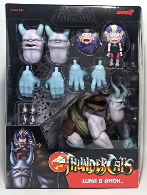 SUPER7 ULTIMATES! THUNDERCATS LUNA & AMOK 7'' SCALE ACTION FIGURE SET MISP