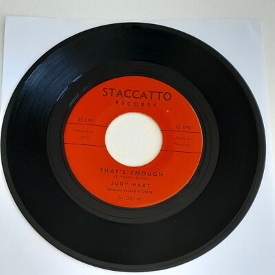 JUDY HART Thats Enough /Oh Didn't He Ramble Northern SOUL R&B 7'' Staccatto HEAR