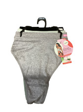 KINDLY YOURS 3-Pack Body Size Rib Thong Stretch Panties Sz. 3XL 