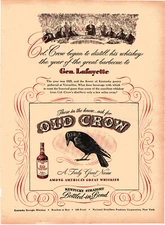 Old Crow Whiskey Print Advert Kentucky Straight Bottled-In-Bond