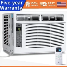 ✅6000 BTU Window Air Conditioner Cools 250 Sq.Ft Window AC Unit with Remote 