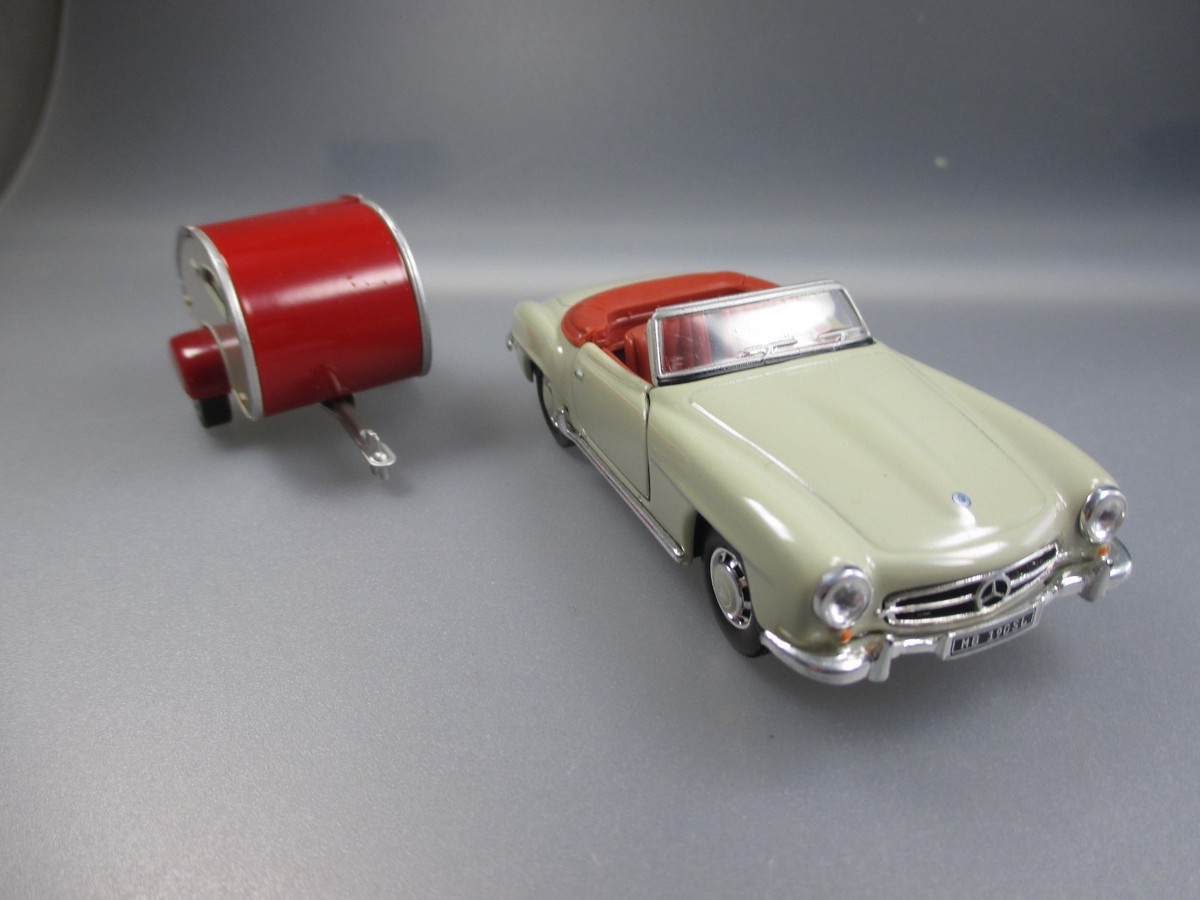 1955-1962 Mercedes 190 SL Cabriolet non peint 1/43 métal blanc/étain kit-M43076-0