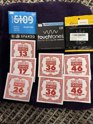 Guitar String Lot: Ernie Ball, Sfarzo, Donnar
