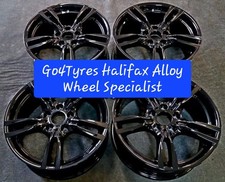 4x BMW 1 2 3 4 SERIES 18" GENUINE STYLE 400M GLOSS BLACK ALLOY WHEELS Z4 S421BG4