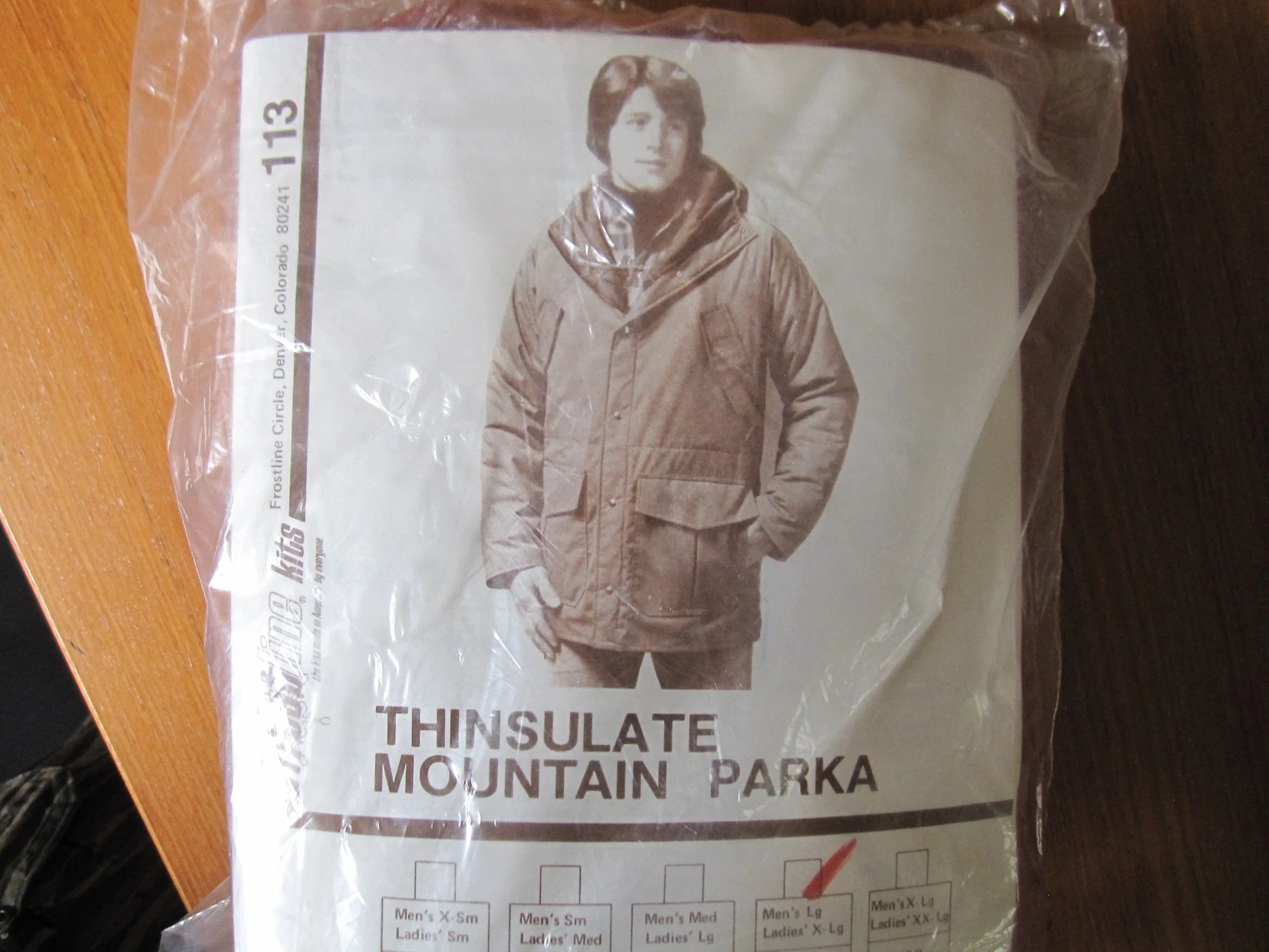 Frostline Thinsulate Mountain Parka Kit Rust Men's L Vintage Partial - product detail image 1