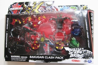 Bakugan CLASH PACK Street Brawl w/6 Battle Brawler Figures DRAGONOID Brand New!