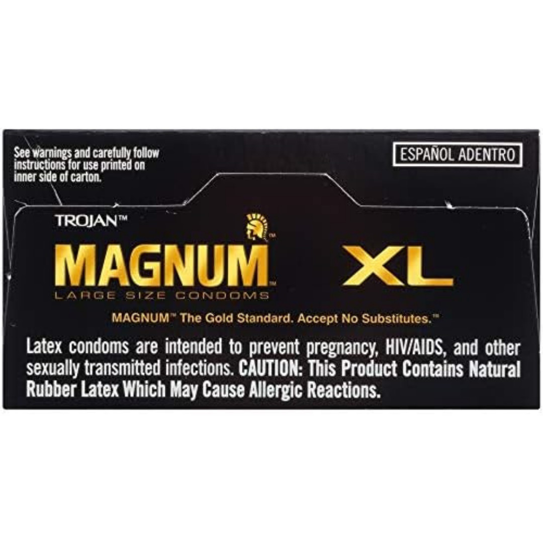 Lubricated Magnum Condoms XL Large Size - 12 Count | Free & Fast Shipping