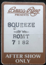 The Squeeze 1982 Meadow Brook Music Festival MI Backstage Pass