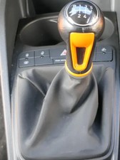 Ibiza 6J Schaltknauf Schaltsack Schaltknüppel Schalthebel 5-Gang Leder orange