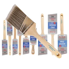 10 Pack Pro-Grade Premium Wall/Trim House Paint Brush Set