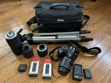 Nikon D3200 Camera Bundle  3 Extra Lens