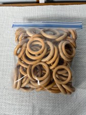 Natural Macrame Wooden Rings - Gallon Bag Various Sizes